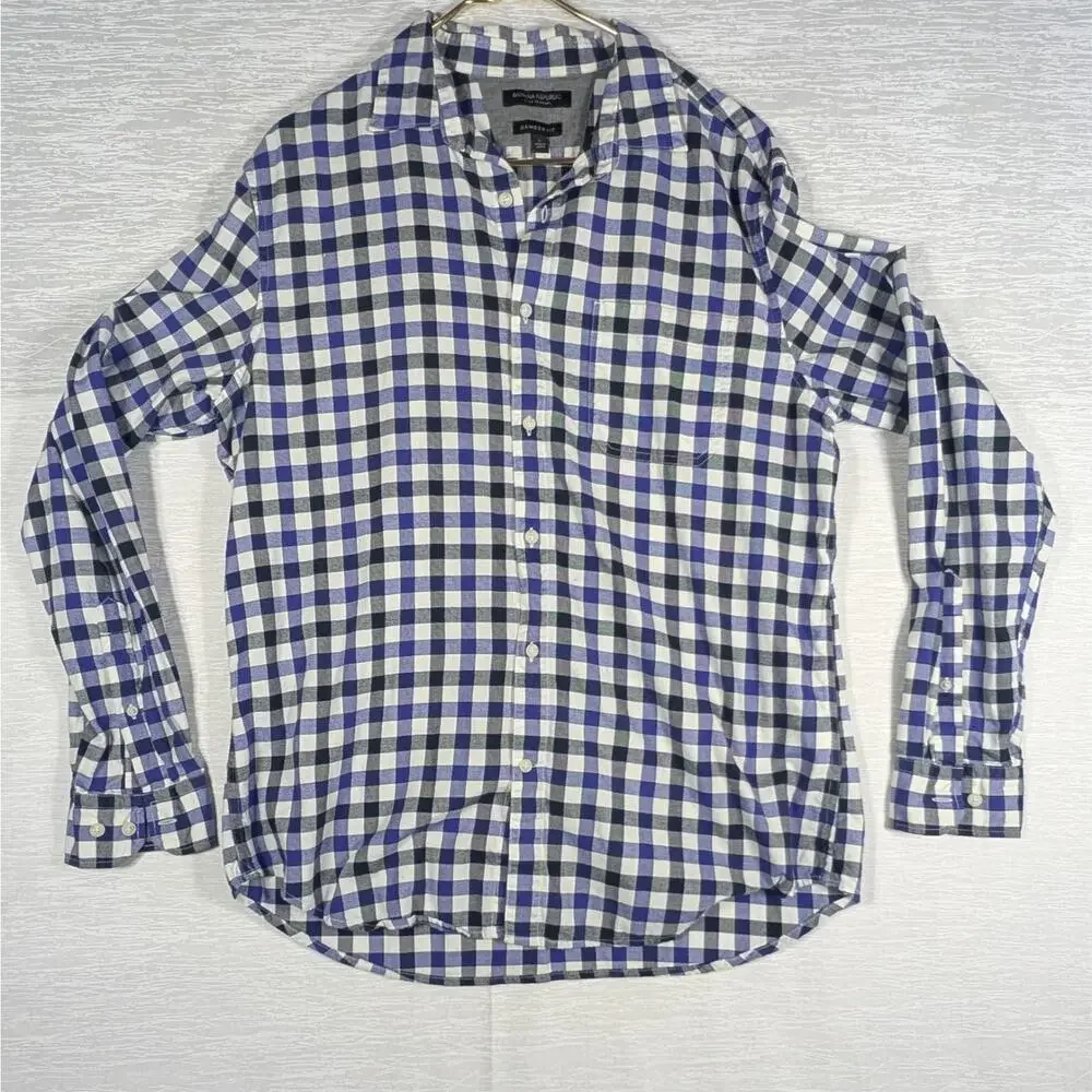 Banana Republic Button Down Shirt Mens Large Camden Fit Shirt Lot/Bundle of 2